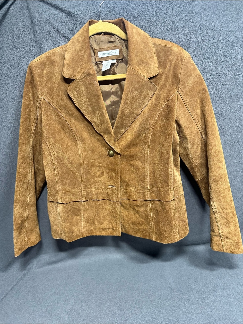 Coldwater Creek Women's Brown Suede Blazer Jacket